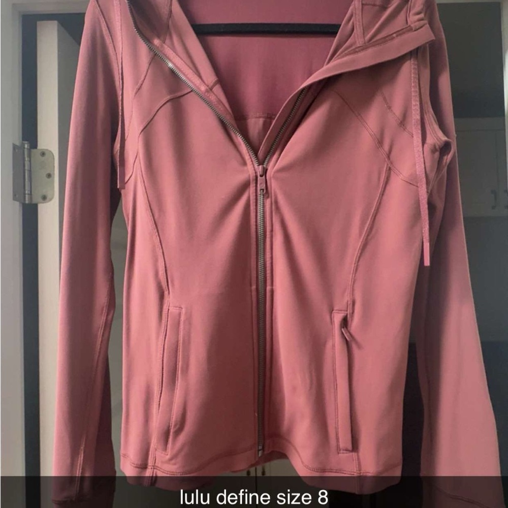 Dusty Rose Lululemon define Zip-Up Hoodie